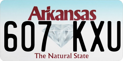 AR license plate 607KXU