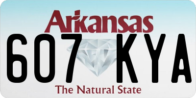 AR license plate 607KYA