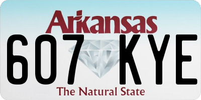 AR license plate 607KYE