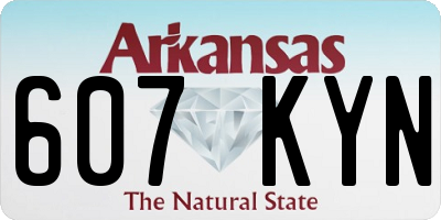 AR license plate 607KYN