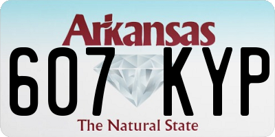 AR license plate 607KYP