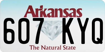 AR license plate 607KYQ