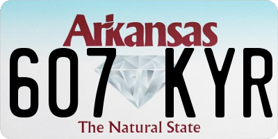 AR license plate 607KYR