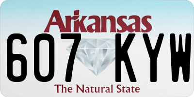 AR license plate 607KYW