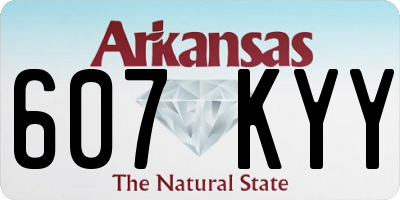 AR license plate 607KYY
