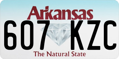 AR license plate 607KZC