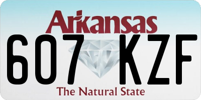 AR license plate 607KZF