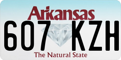 AR license plate 607KZH