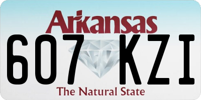 AR license plate 607KZI