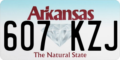 AR license plate 607KZJ
