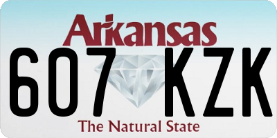 AR license plate 607KZK