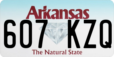 AR license plate 607KZQ