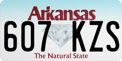 AR license plate 607KZS