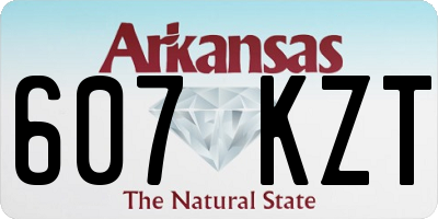 AR license plate 607KZT