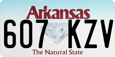 AR license plate 607KZV
