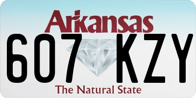 AR license plate 607KZY