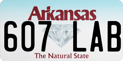 AR license plate 607LAB