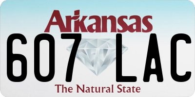 AR license plate 607LAC