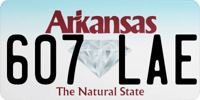 AR license plate 607LAE