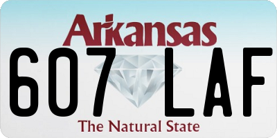 AR license plate 607LAF