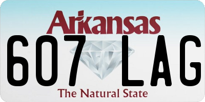 AR license plate 607LAG