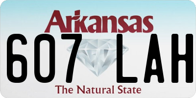 AR license plate 607LAH