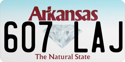 AR license plate 607LAJ