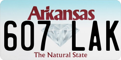 AR license plate 607LAK
