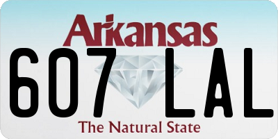 AR license plate 607LAL