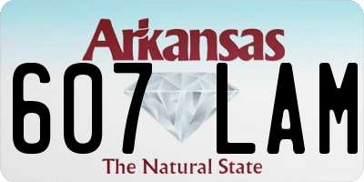 AR license plate 607LAM