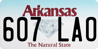 AR license plate 607LAO