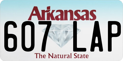 AR license plate 607LAP