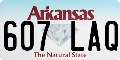 AR license plate 607LAQ