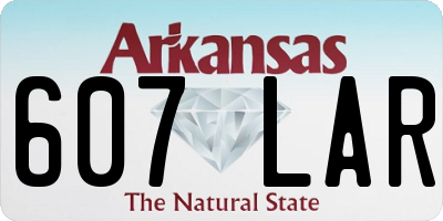 AR license plate 607LAR