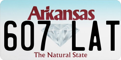 AR license plate 607LAT