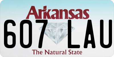 AR license plate 607LAU