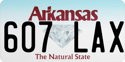 AR license plate 607LAX