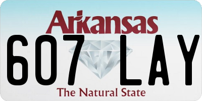 AR license plate 607LAY