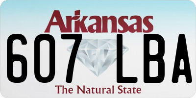 AR license plate 607LBA
