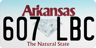 AR license plate 607LBC