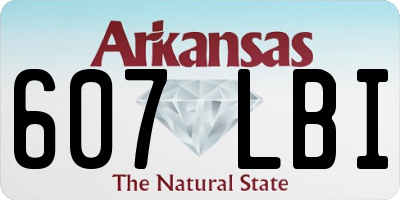 AR license plate 607LBI