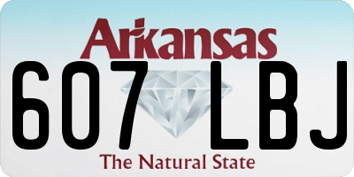 AR license plate 607LBJ