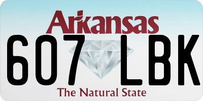 AR license plate 607LBK