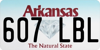 AR license plate 607LBL