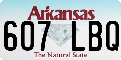 AR license plate 607LBQ