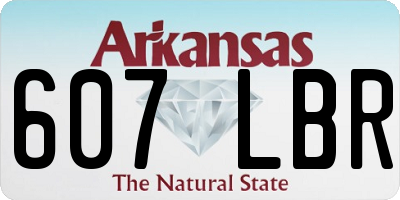 AR license plate 607LBR