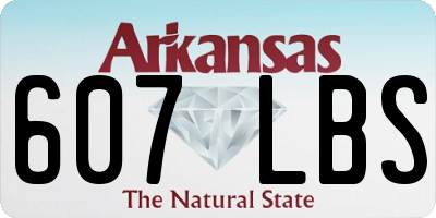 AR license plate 607LBS