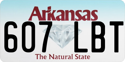 AR license plate 607LBT