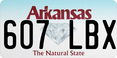 AR license plate 607LBX