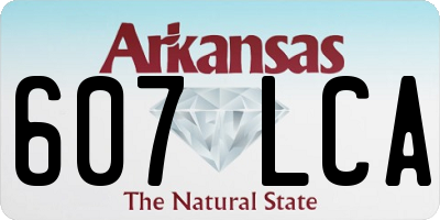 AR license plate 607LCA